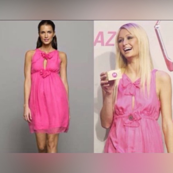 Milly Teal Blue Green Sleeveless Bow Keyhole Mini Cocktail Dress Women’s Size 4 - Picture 2 of 12